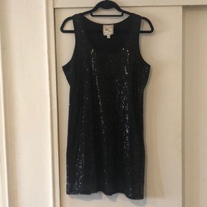 LBD-Black sequin mini dress
